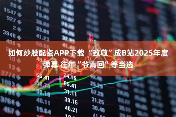 如何炒股配资APP下载 “致敬”成B站2025年度弹幕 往年“爷青回”等当选